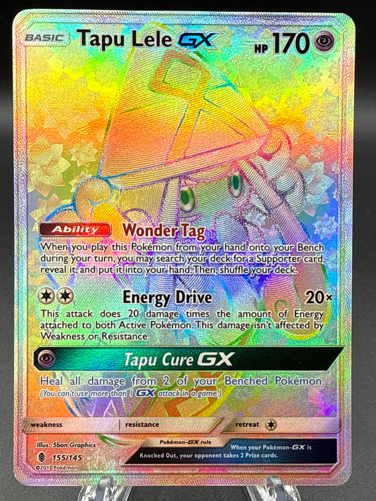 Pokémon TCG: 2017 Tapu Lele GX - 155/145 - S&M: Guardians Rising