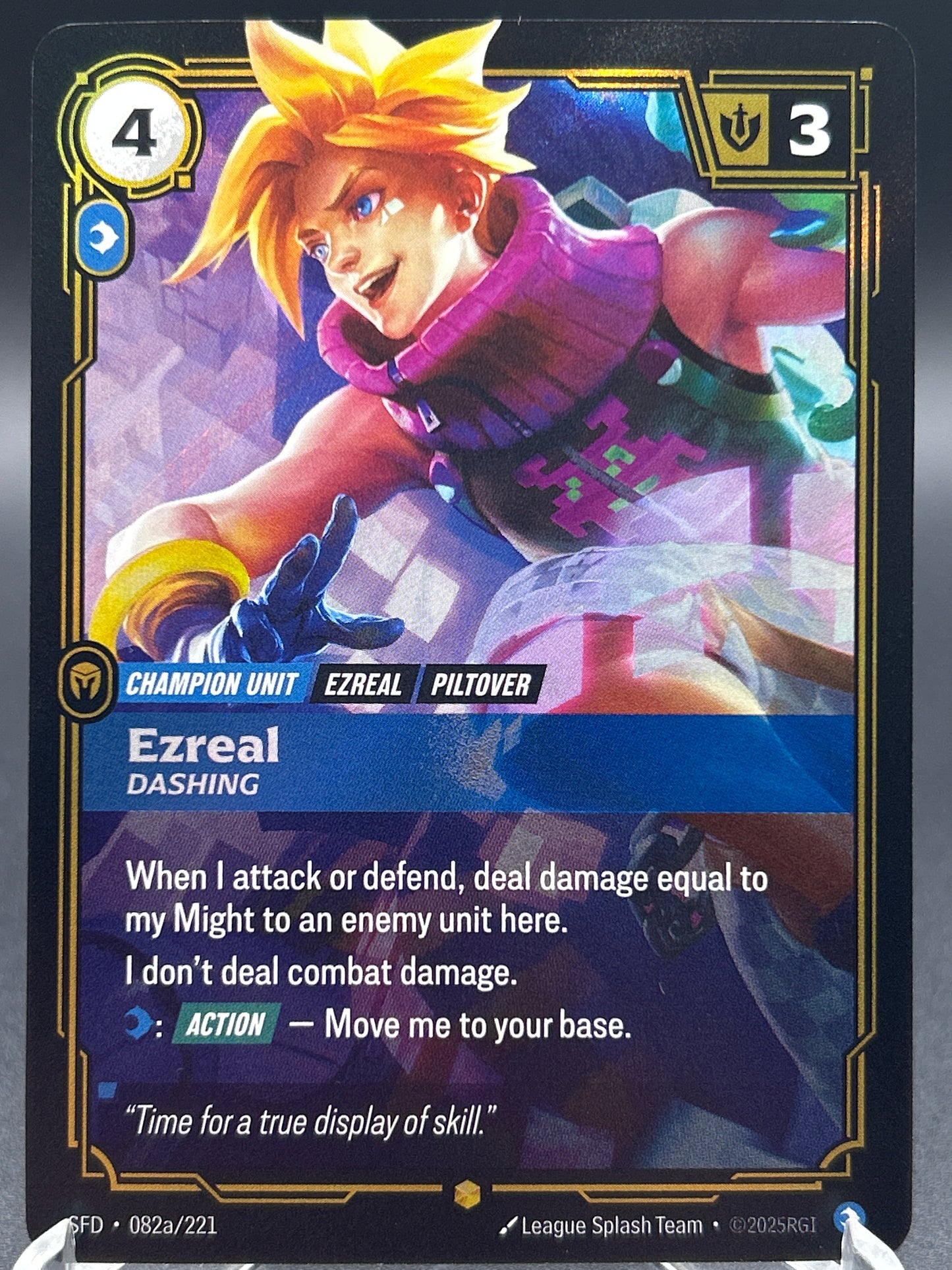 Riftbound TCG: 2026 Ezreal - Dashing - 082a/221 - SFD: Spiritforged