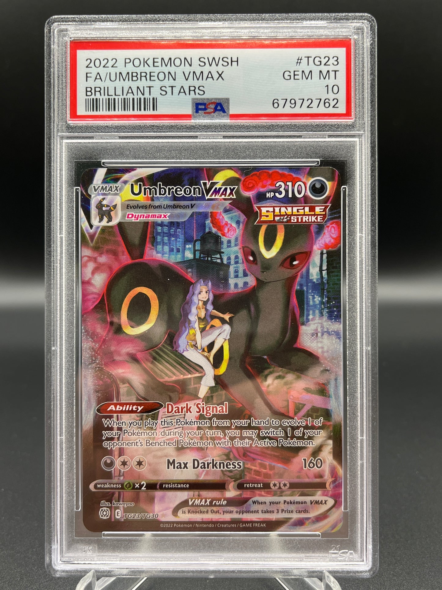 PSA 10 Pokémon TCG: 2022 Umbreon VMAX TG23/TG30 Brilliant Stars
