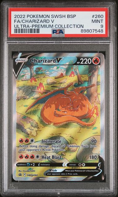 PSA 9 Pokémon TCG: 2022 Charizard V SWSH260 UPC Promo