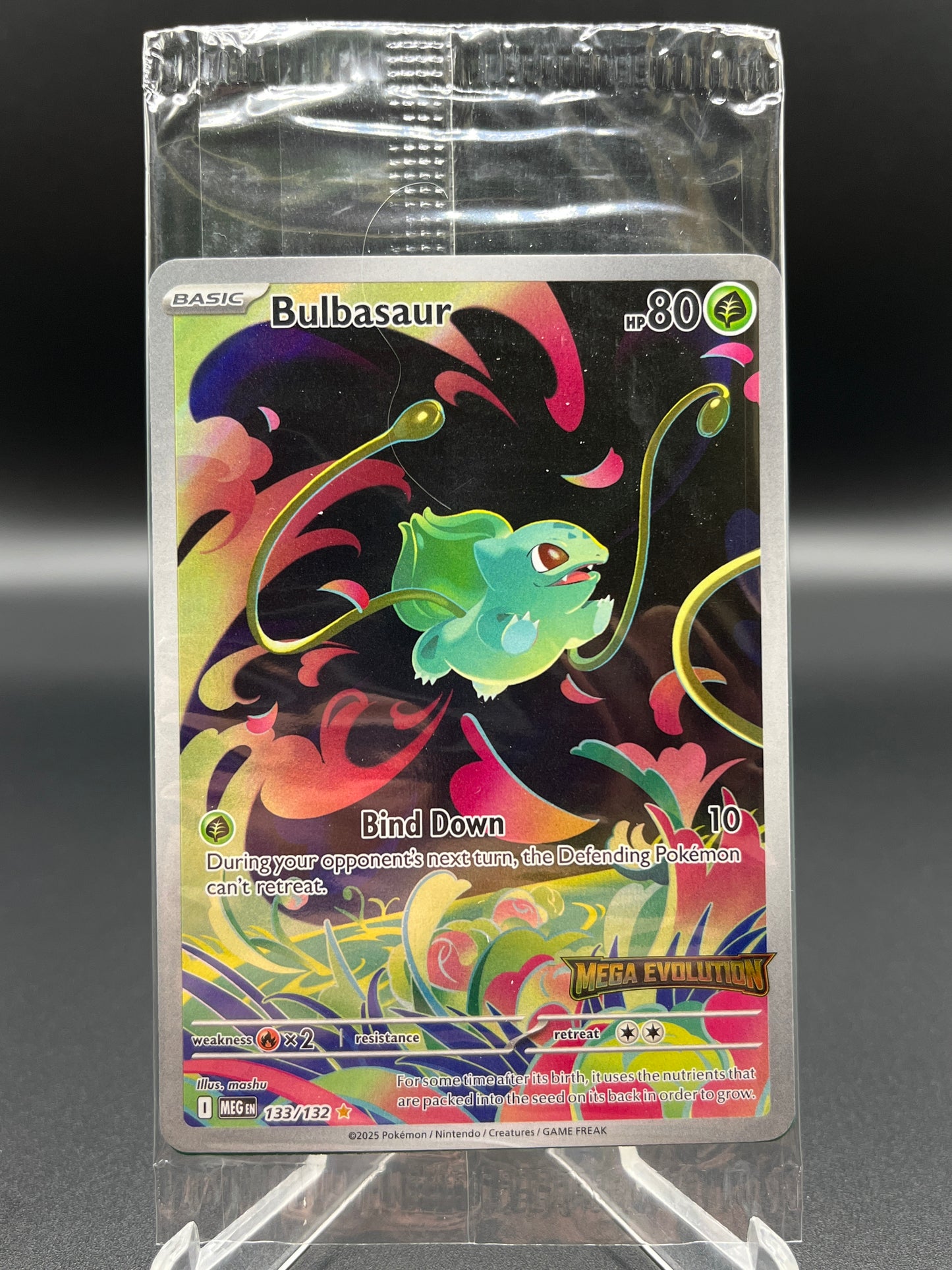 Pokémon TCG: 2025 Bulbasaur 133/132 MEG: Mega Evolution Box Topper Promo Sealed