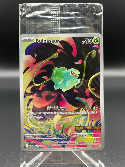 Pokémon TCG: 2025 Bulbasaur 133/132 MEG: Mega Evolution Box Topper Promo Sealed