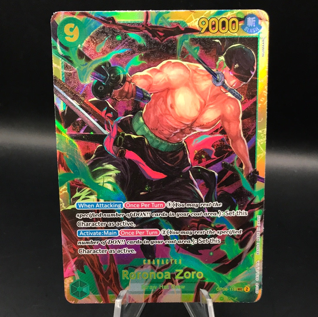 One Piece TCG: Roronoa Zoro OP06-118 SEC Wings of Captain
