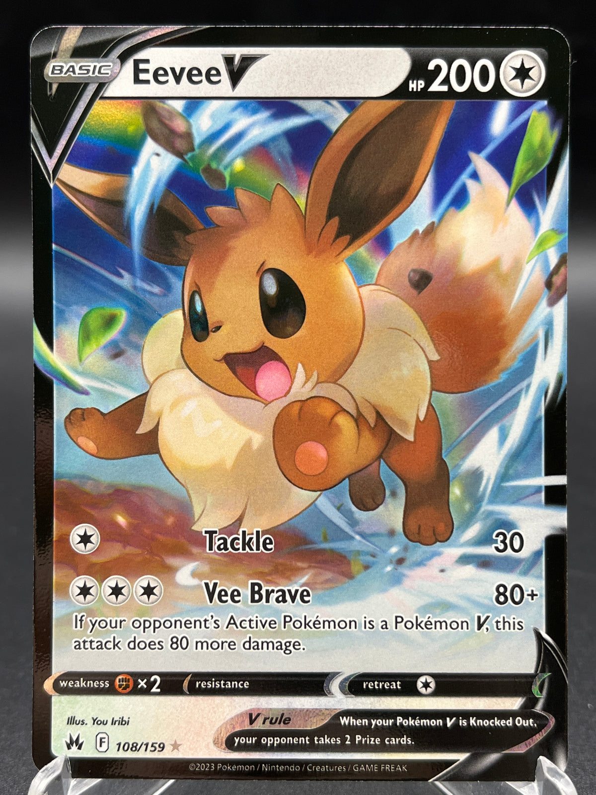 Pokémon TCG: 2023 Eevee V 108/159 SWSH: Crown Zenith