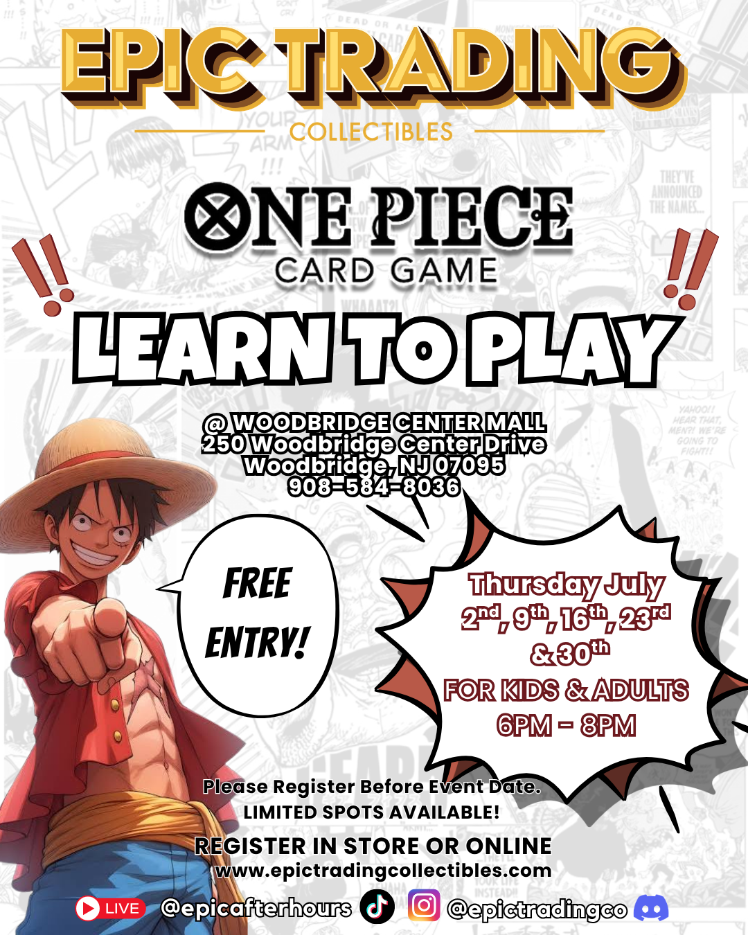 EPIC One Piece TCG Learn to Play - Woodbridge