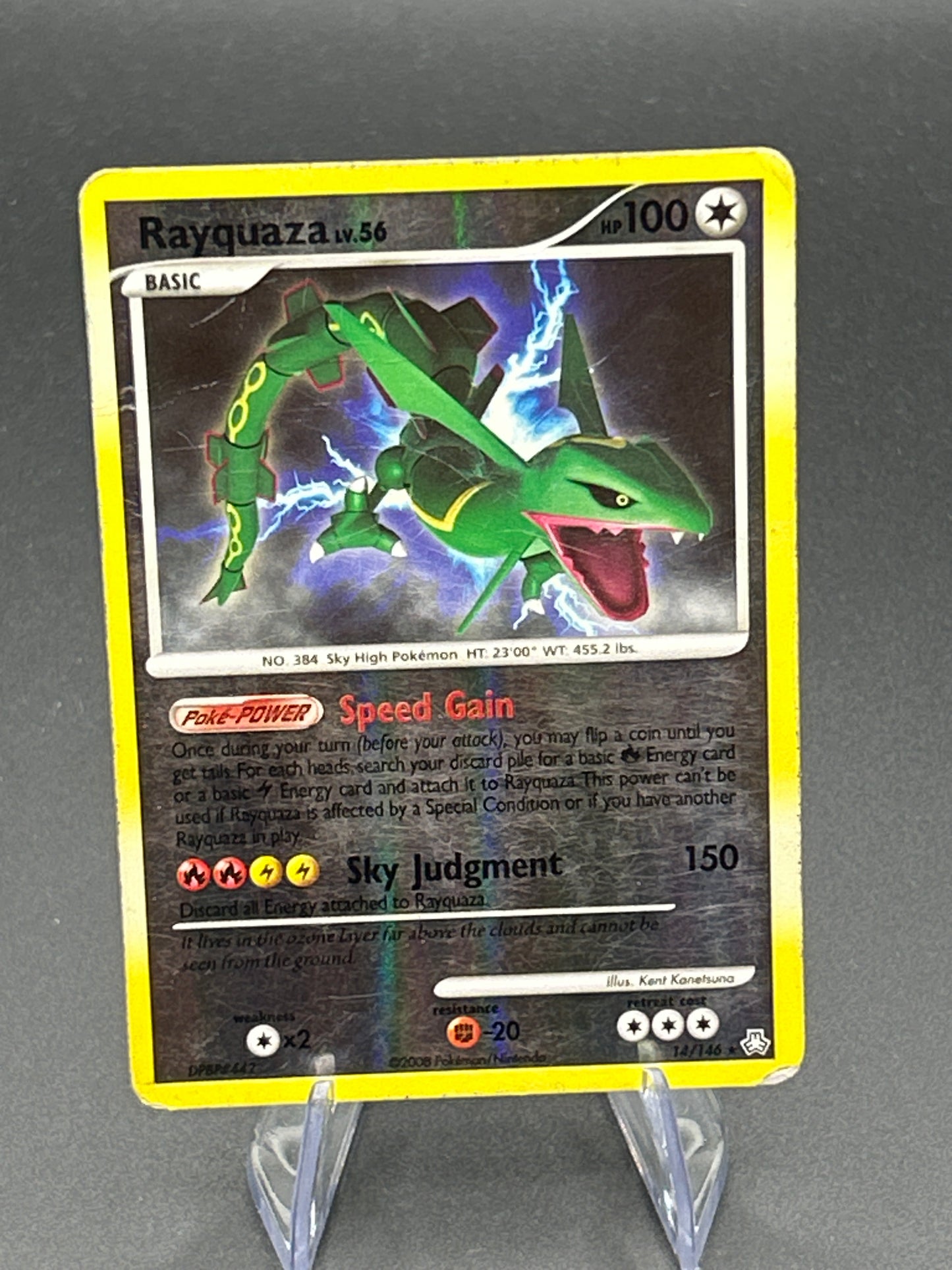 Pokémon TCG: 2008 Rayquaza LV.56 14/146 D&P: Legends Awakened Reverse Holo -DMG