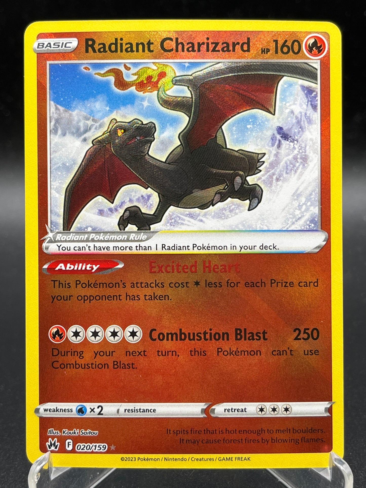Pokémon TCG: 2023 Radiant Charizard 020/159 SWSH: Crown Zenith