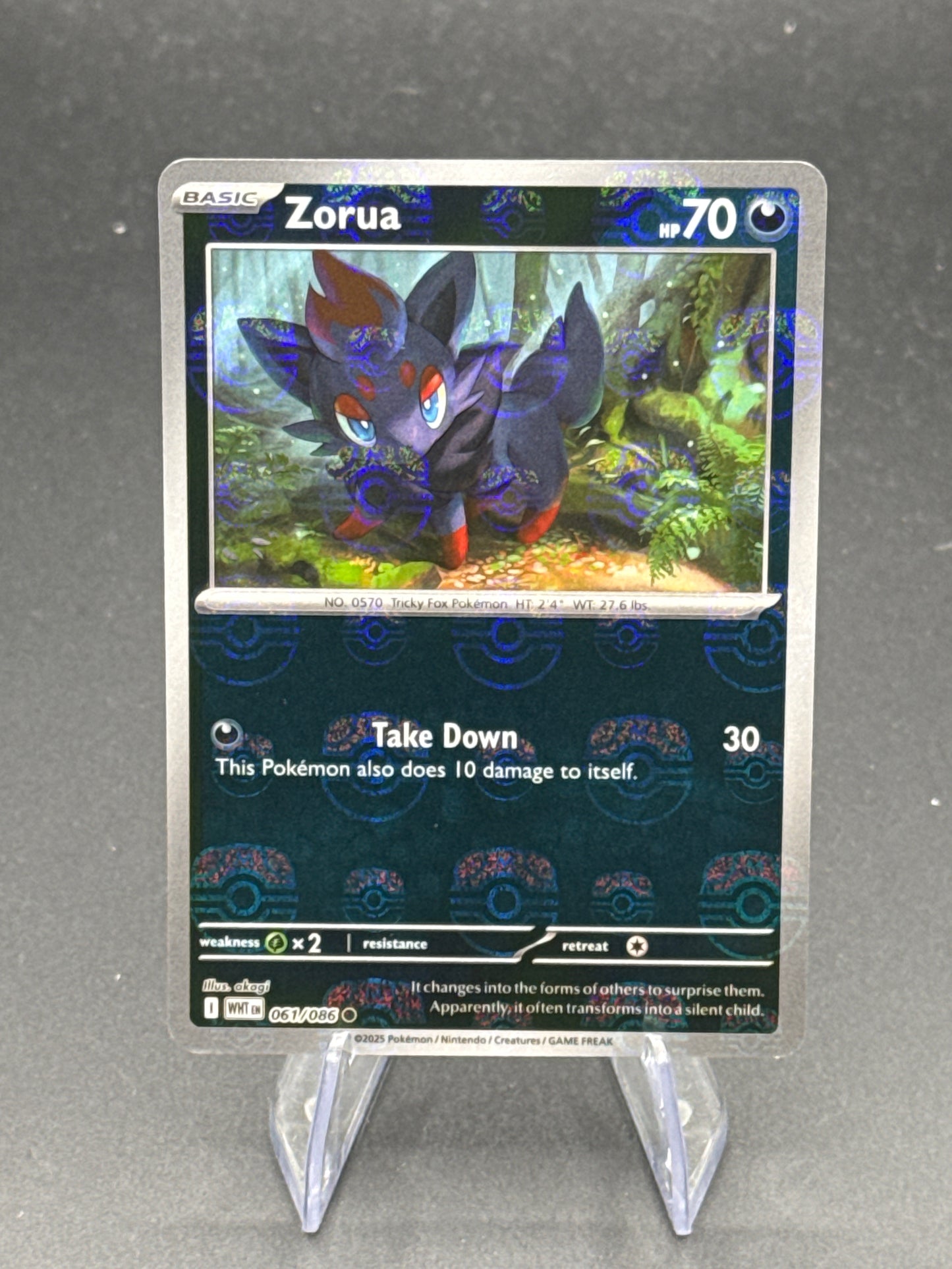 Pokémon TCG: 2025 Zorua 061/086 (Master Ball Pattern) - SV: White Flar