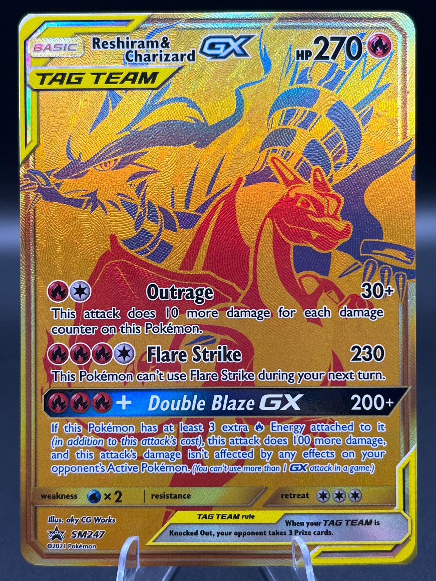 Pokémon TCG: 2021 Reshiram & Charizard GX SM247 Tag Team Promo
