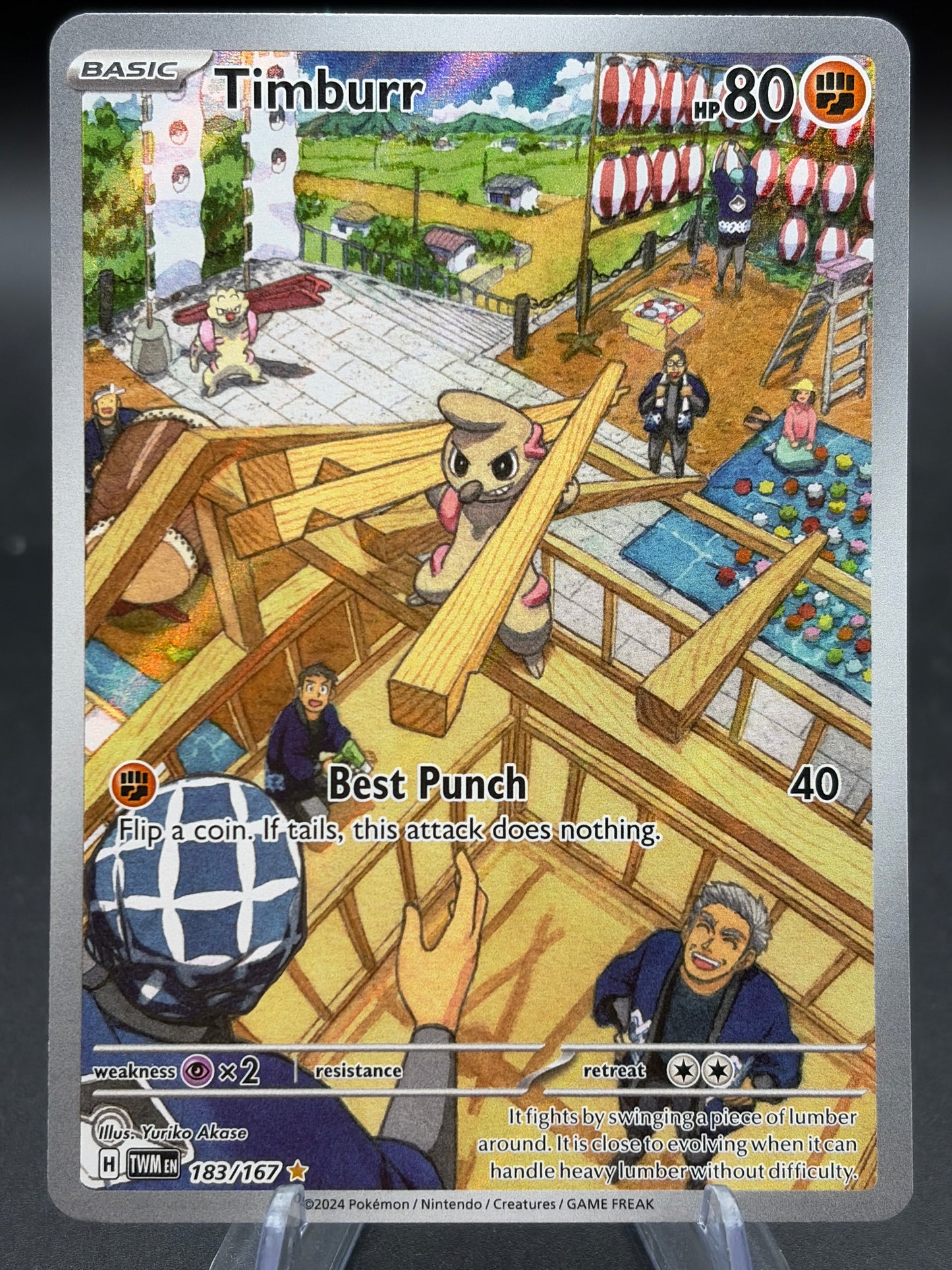Pokémon TCG: 2024 Timburr - 183/167 - SV: Twilight Masquerade