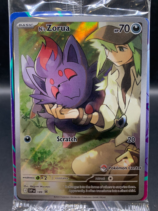Pokémon TCG: 2025 N's Zorua - #189 - (Pokémon Center Exclusive) - SV: Promo Sealed