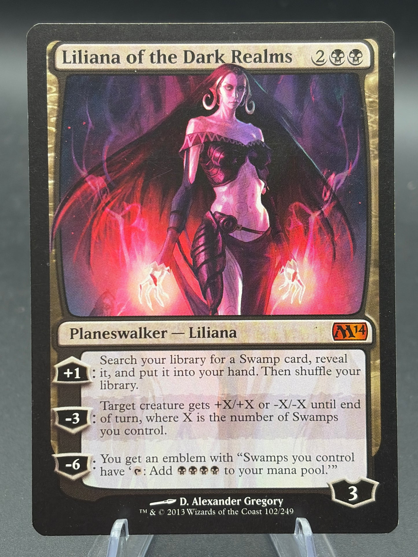 MTG TCG: Liliana of the Dark Realms 102/249  - Magic 2014 (M14)