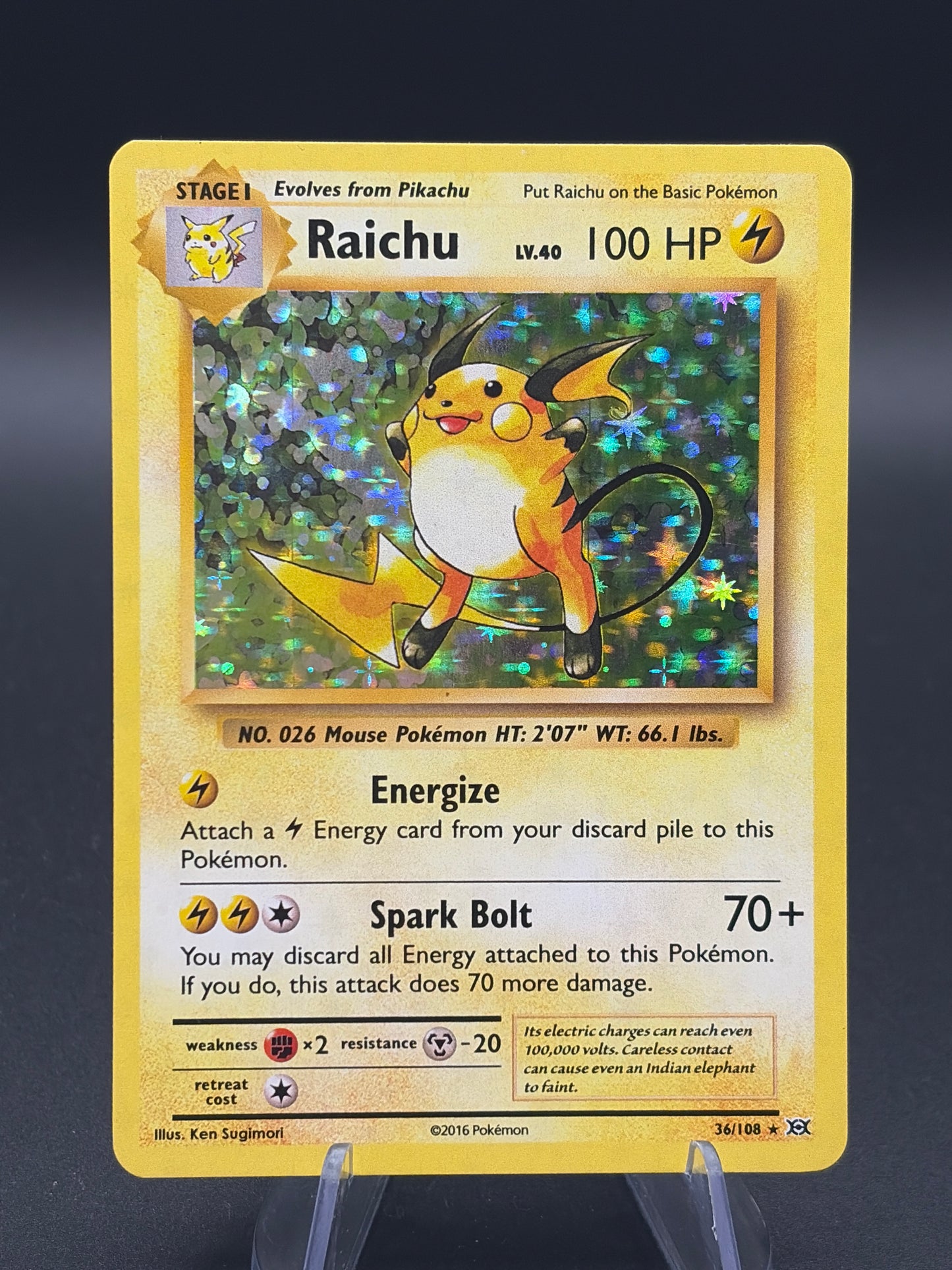 Pokémon TCG: 2016 Raichu 36/108 XY: Evolutions