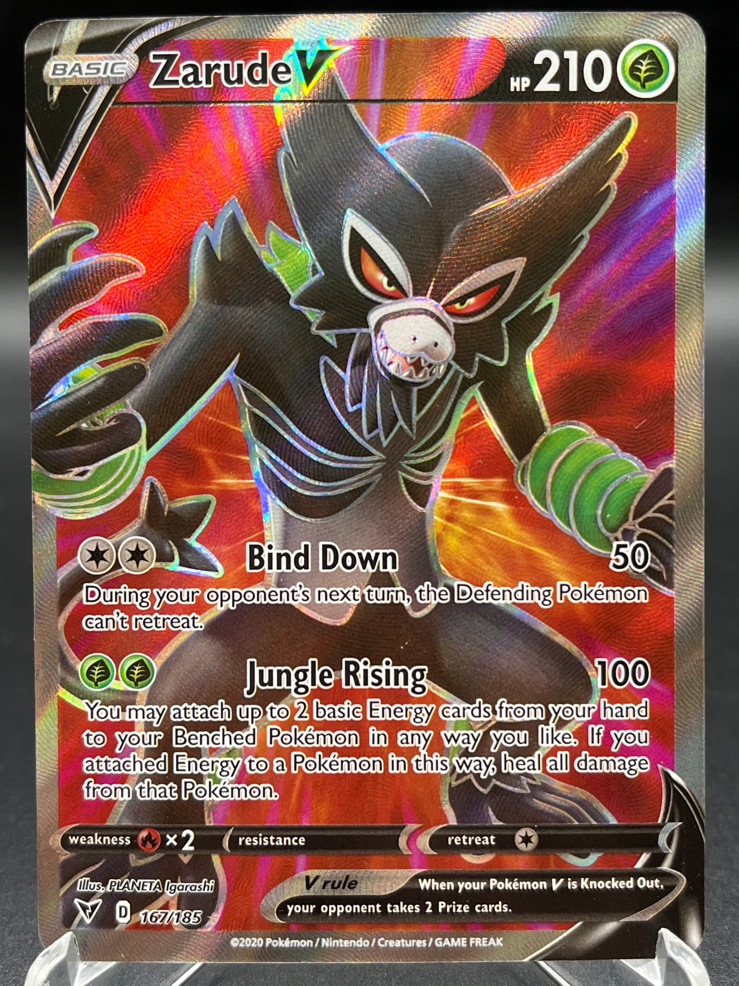 Pokémon TCG: 2020 Zarude V (Full Art) 167/185 - SWSH04: Vivid Voltage