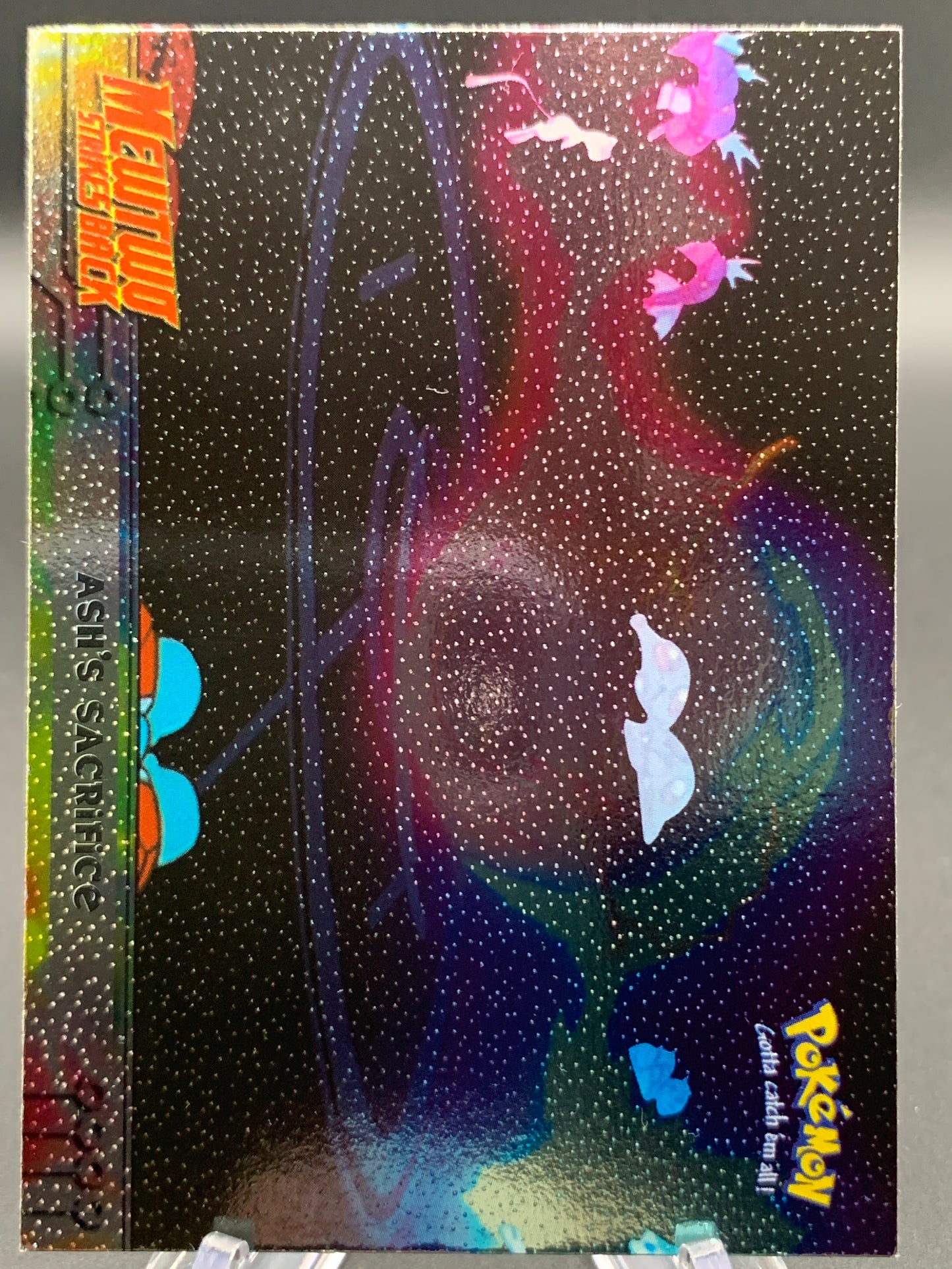 Pokémon TCG: Topps Pokémon Ash's Sacrifice - #36 - Mewtwo Strikes Back Movie Animation Edition Holo Textured