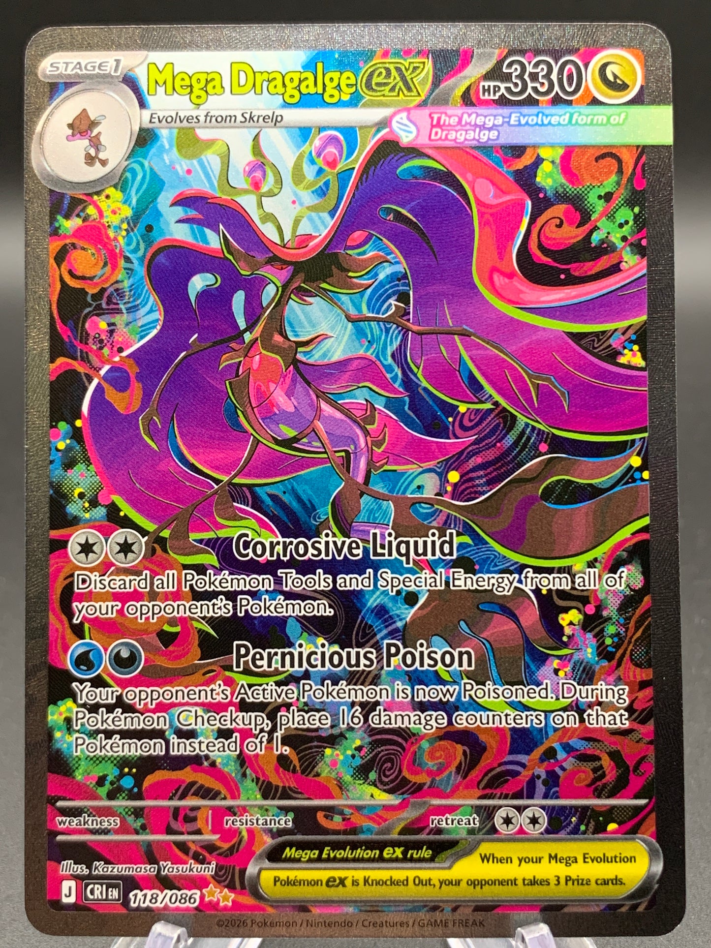 Pokémon TCG: 2026 Mega Dragalge ex - 118/086 - ME04: Chaos Rising