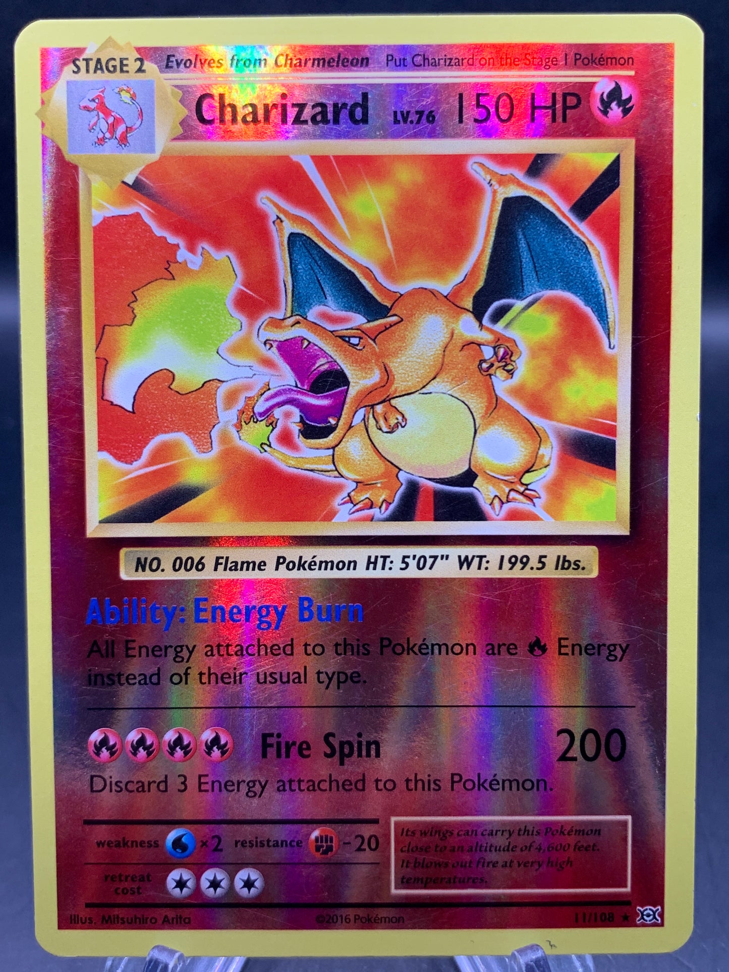 Pokémon TCG: 2016 Charizard - 11/108 - XY: Evolutions Reversed Holo