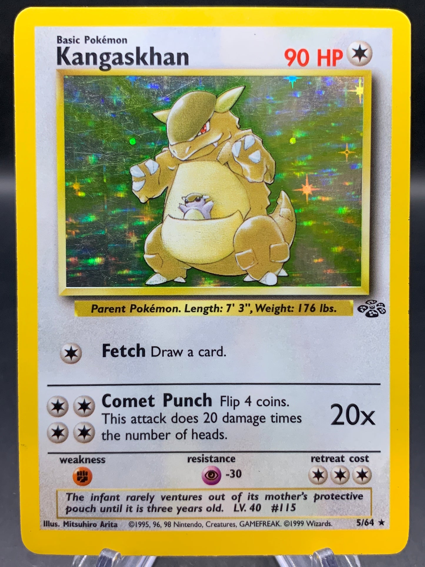 Pokémon TCG: 1999 Kangaskhan - 5/64 - Jungle Unlimited Holo