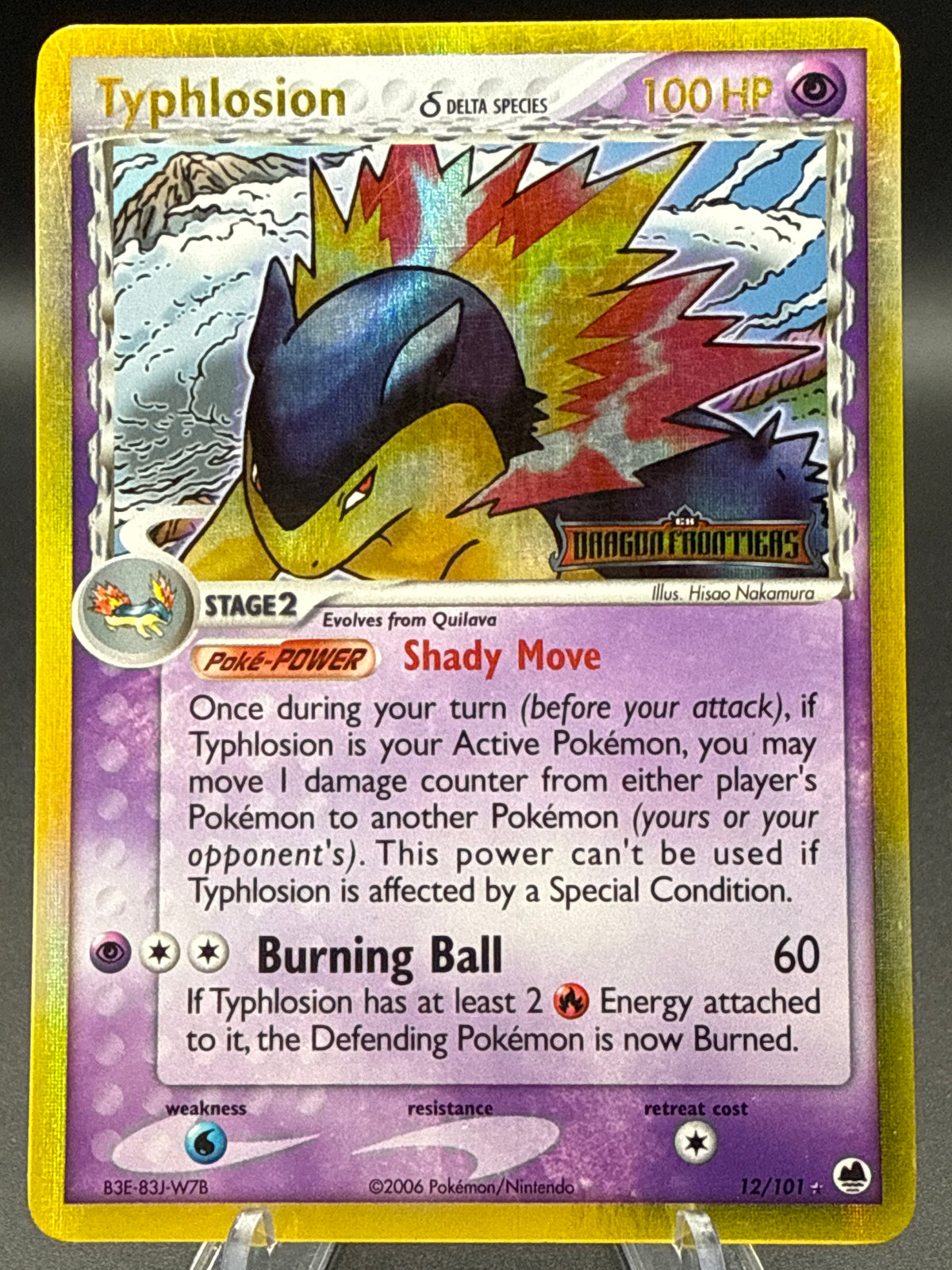Pokémon TCG: 2006 Typhlosion - Delta Species - 12/101 - Dragon Frontiers Stamp