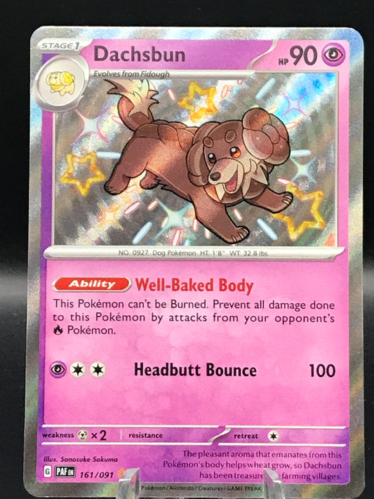 Pokemon TCG: 2024 Dachsbun 161/091 S&V Paldean Fates