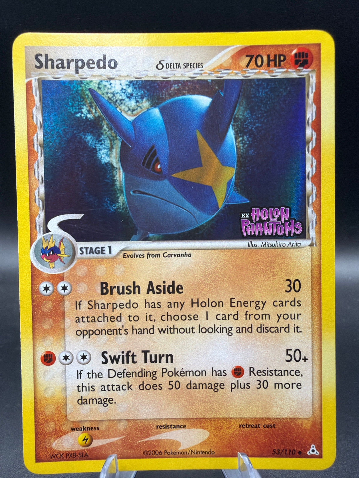 Pokémon TCG 2006 Sharpedo Stamp 53/110 Holon Phantoms