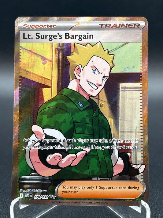 Pokémon TCG: 2025 Lt. Surge's Bargain 170/132 MEG: Mega Evolution
