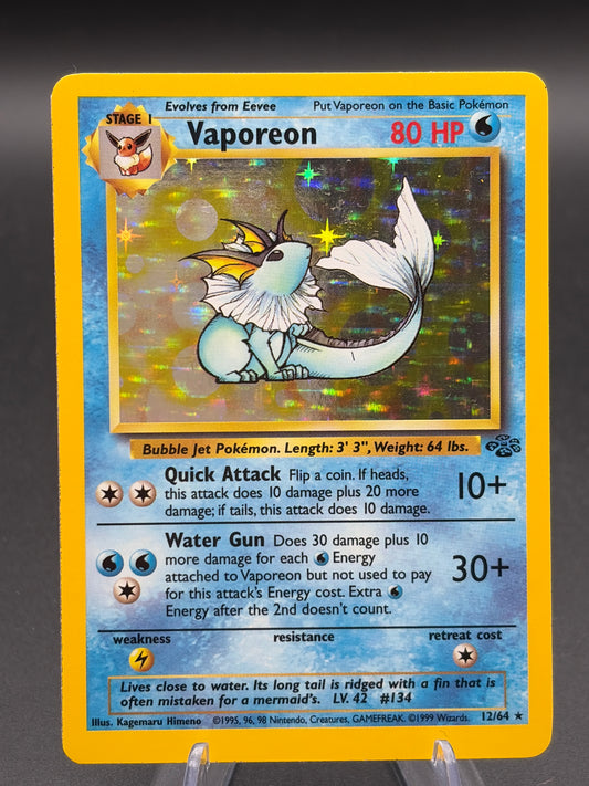 Pokémon TCG: 1999 Vaporeon 12/64 Jungle Holo Foil
