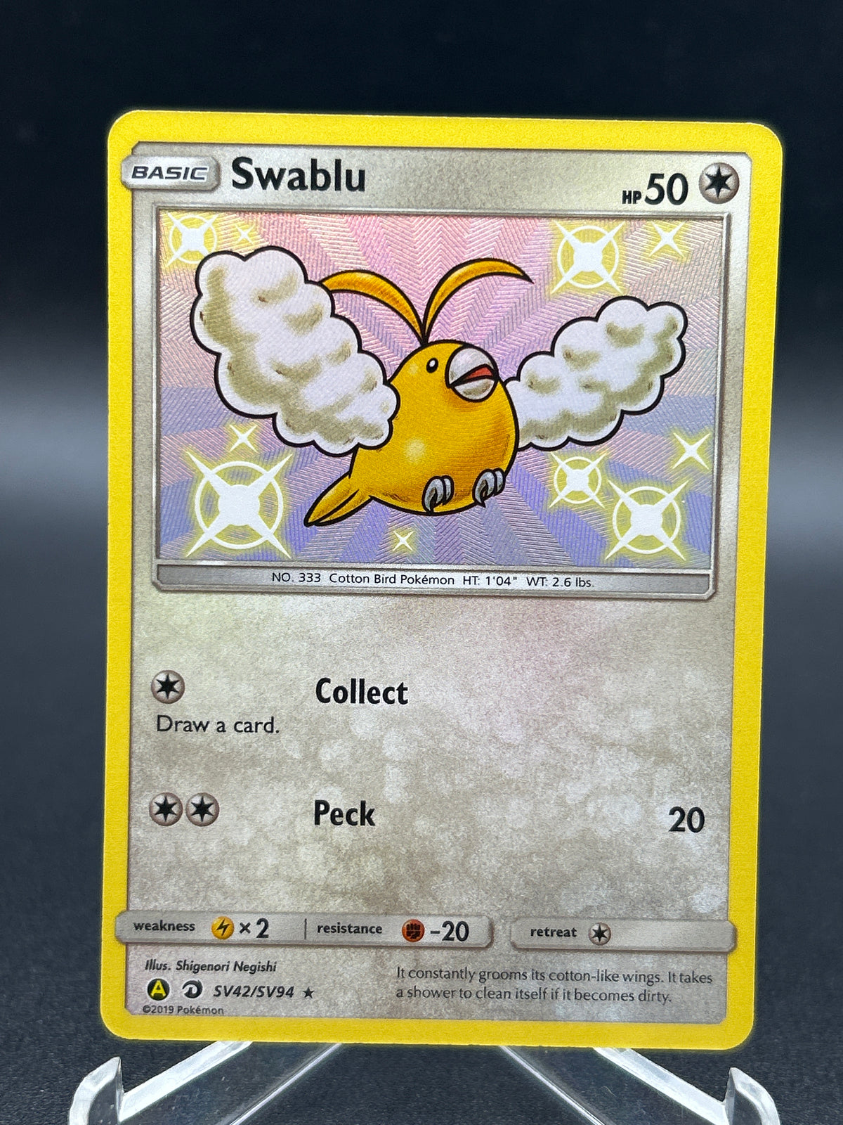 Pokémon TCG: 2019 Swablu - SV42/SV94 - SM: Hidden Fates Shiny Vault