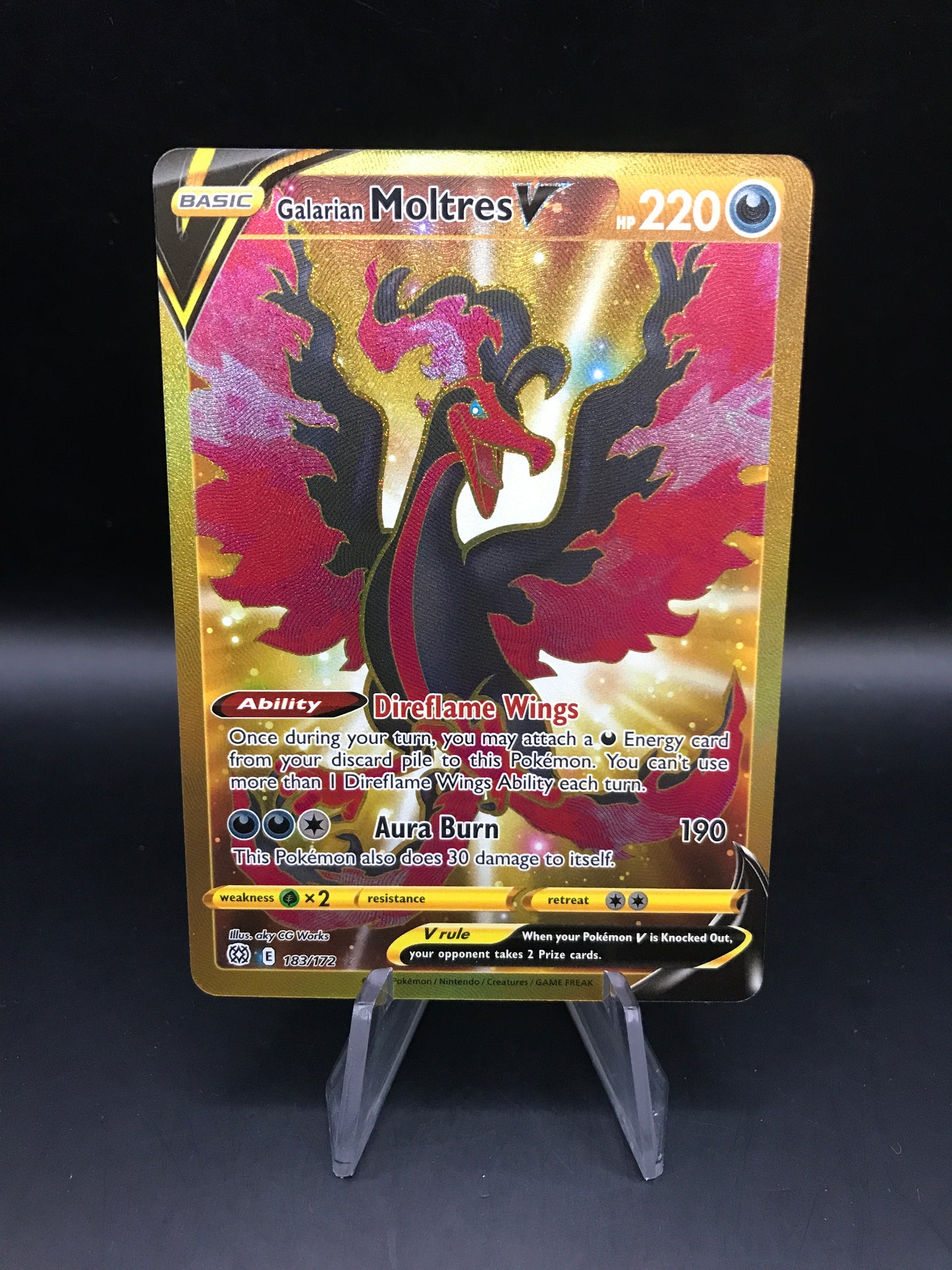 Pokémon TCG: 2022 Galarian Moltres V 183/172 SWSH: Brilliant Stars