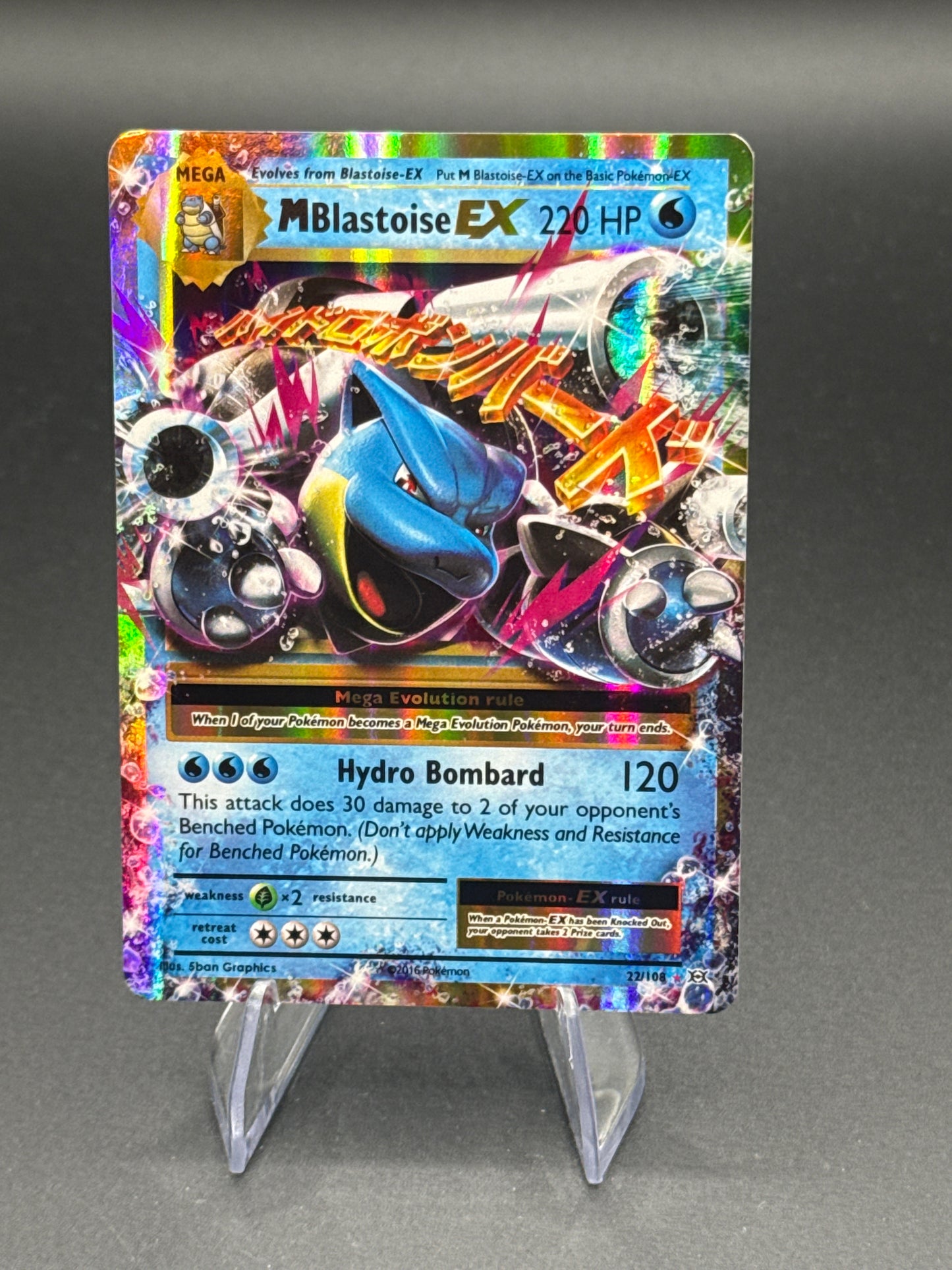 Pokémon TCG: 2016 M Blastoise EX - 22/108 - XY: Evolutions