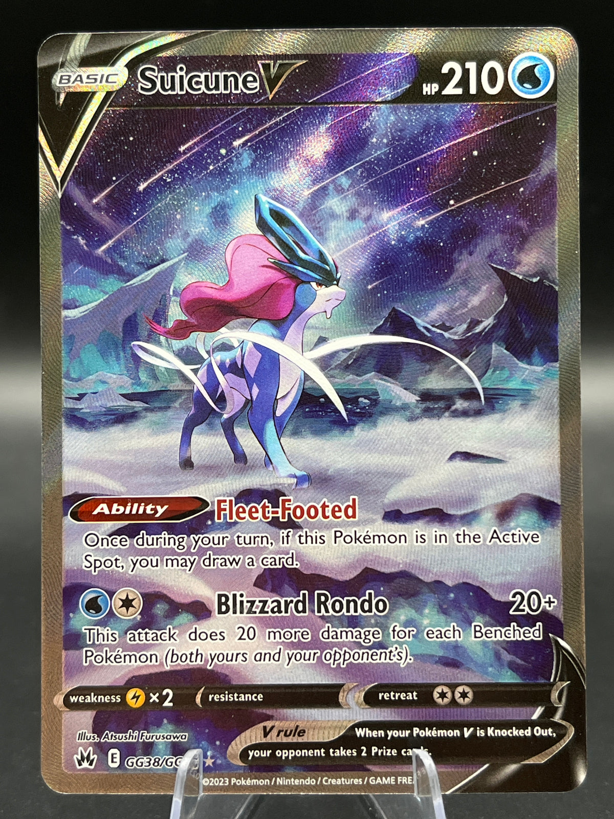 Pokémon TCG: 2023 Suicune V - GG38/GG70 - SWSH: Crown Zenith Galarian Gallery