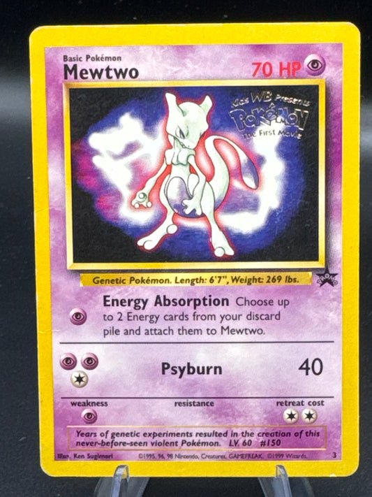 Pokémon TCG: 1999 Mewtwo #3 WB Movie Promo Stamped