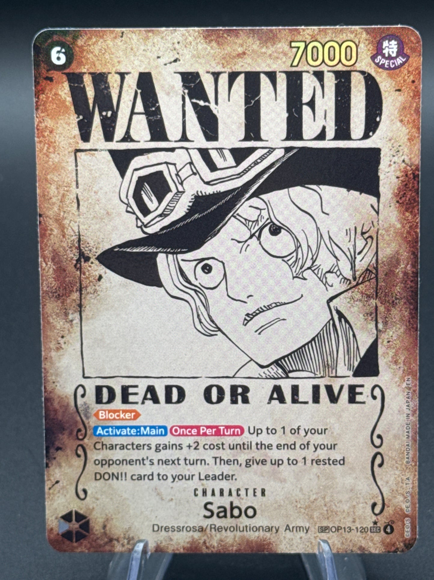 One Piece TCG: Sabo Wanted Poster OP13-120 Carrying on His Will