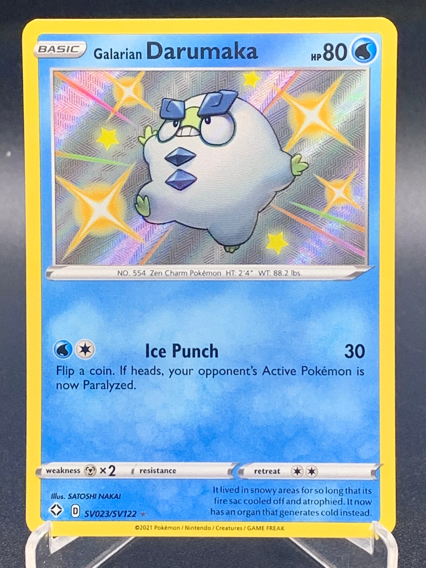 Pokémon TCG: 2021 Galarian Darumaka SV023/SV122 SWSH: Shining Fates Shiny Vault