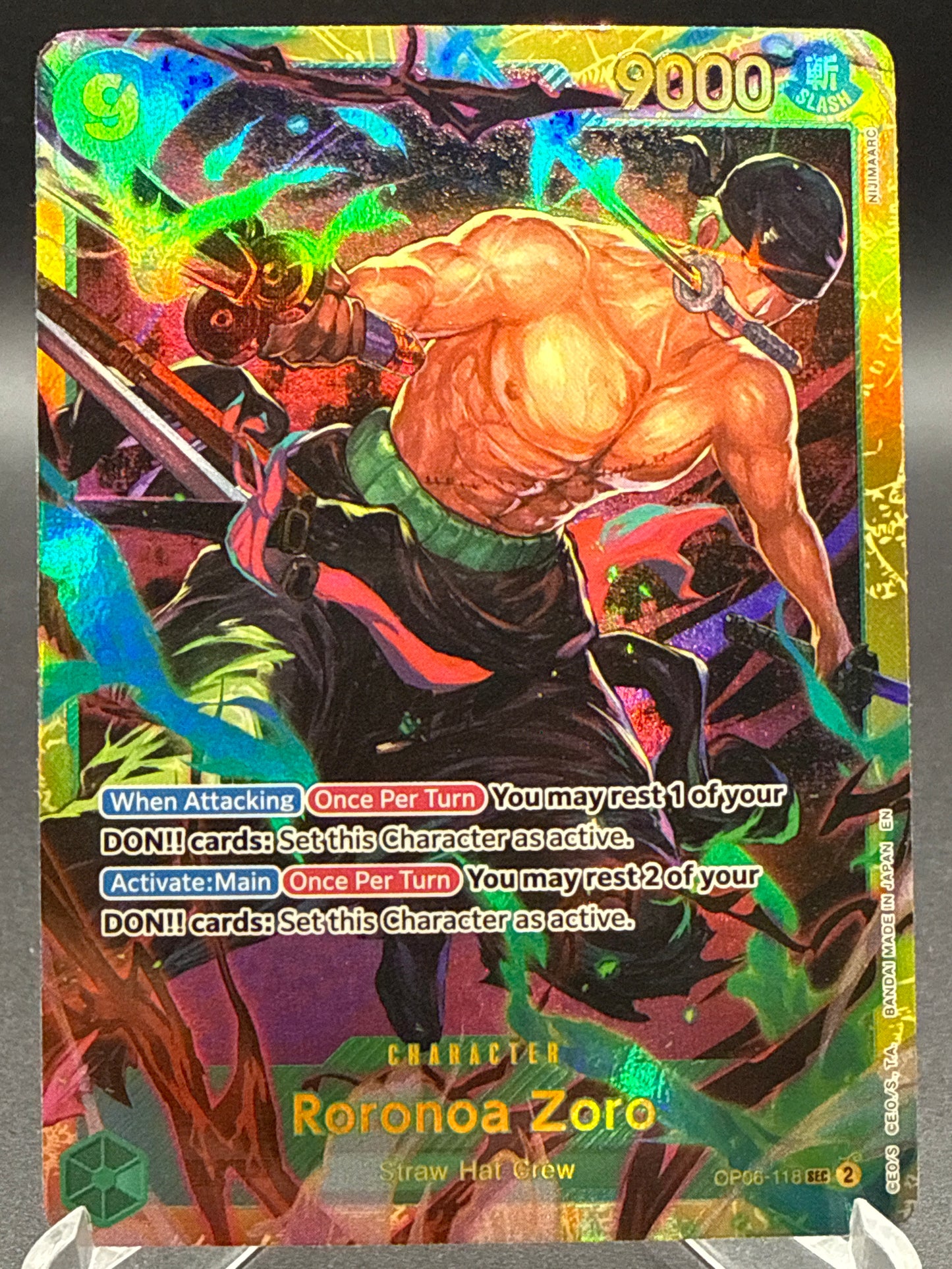 One Piece TCG: Roronoa Zoro - OP06-118 (Reprint) - Premium Booster -The Best- Vol. 2