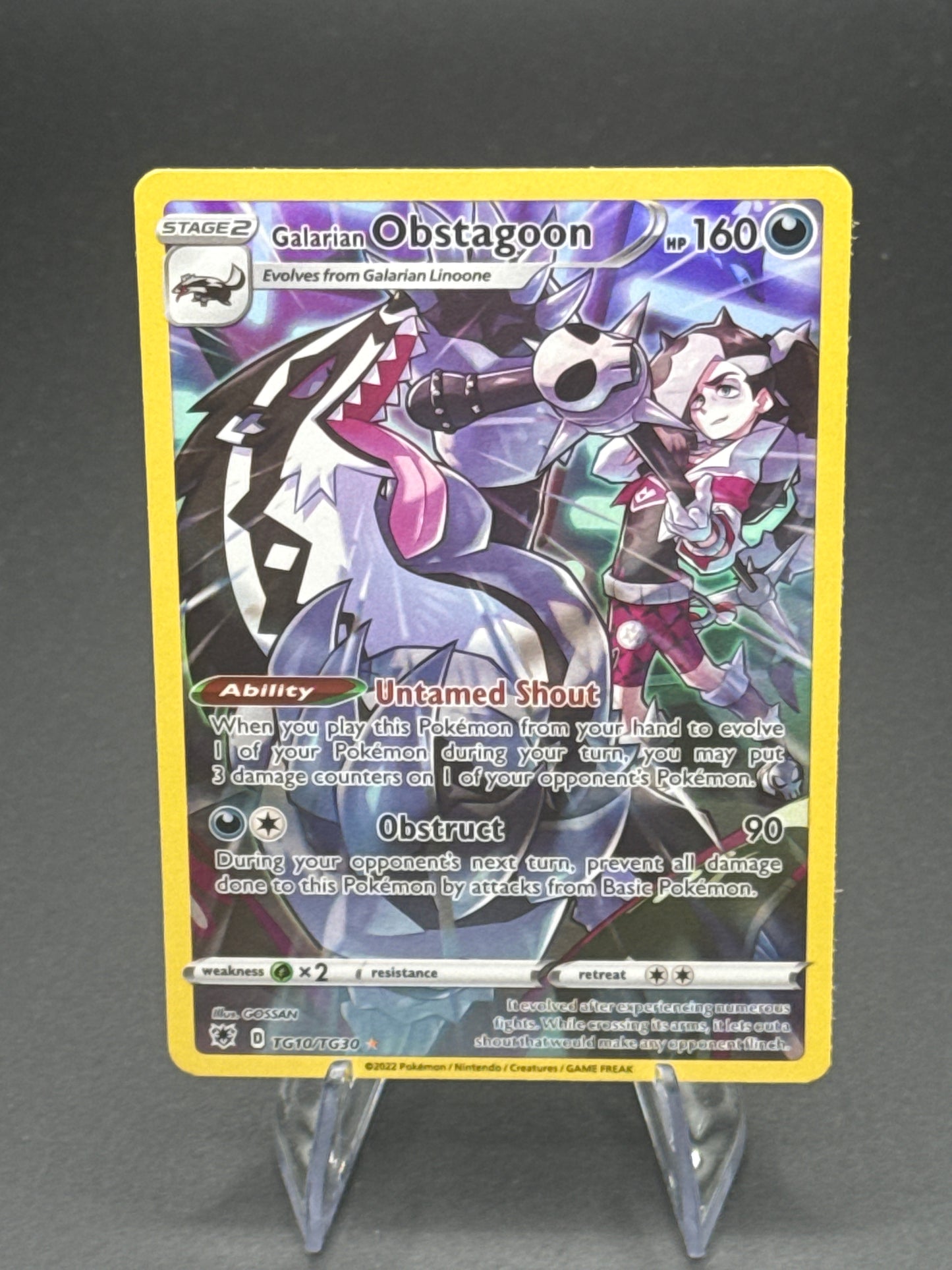 Pokémon TCG: Galarian Obstagoon TG10/TG30 - SWSH: Astral Radiance Trainer Gallery