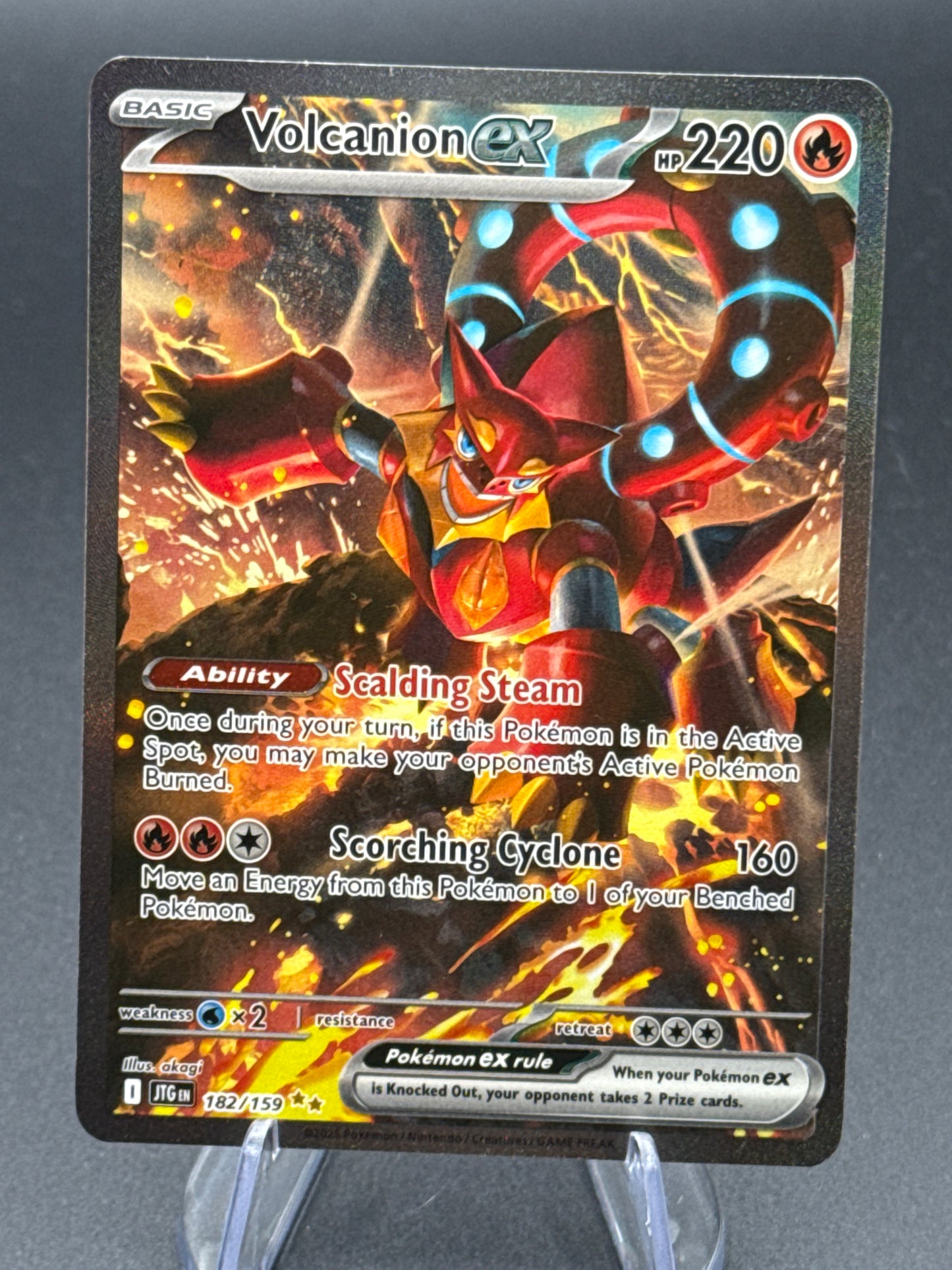 Pokémon TCG: 2025 Volcanion ex 182/159 SV: Journey Together