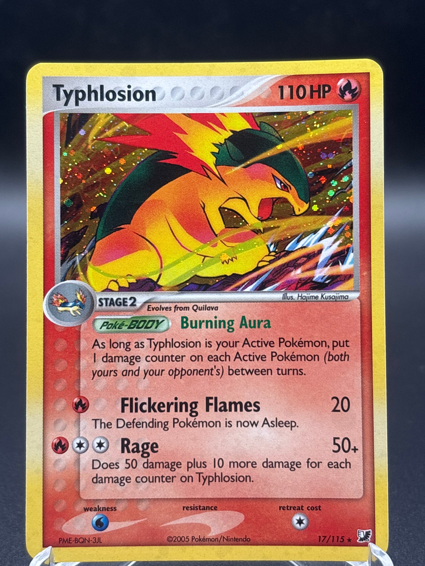 Pokémon TCG: 2005 Typhlosion 17/115 Unseen Forces Holo