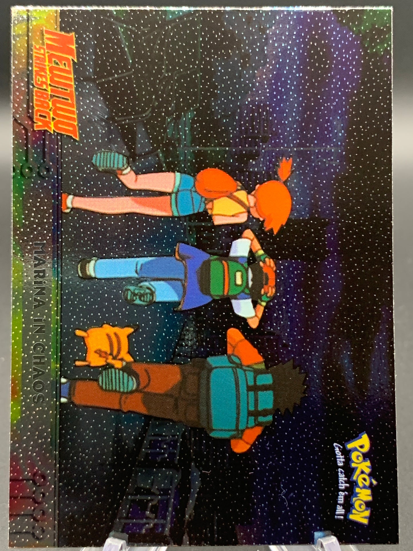 Pokémon TCG: Topps Pokémon Marina in Chaos - #14 - Mewtwo Strikes Back Movie Animation Edition Holo Textured