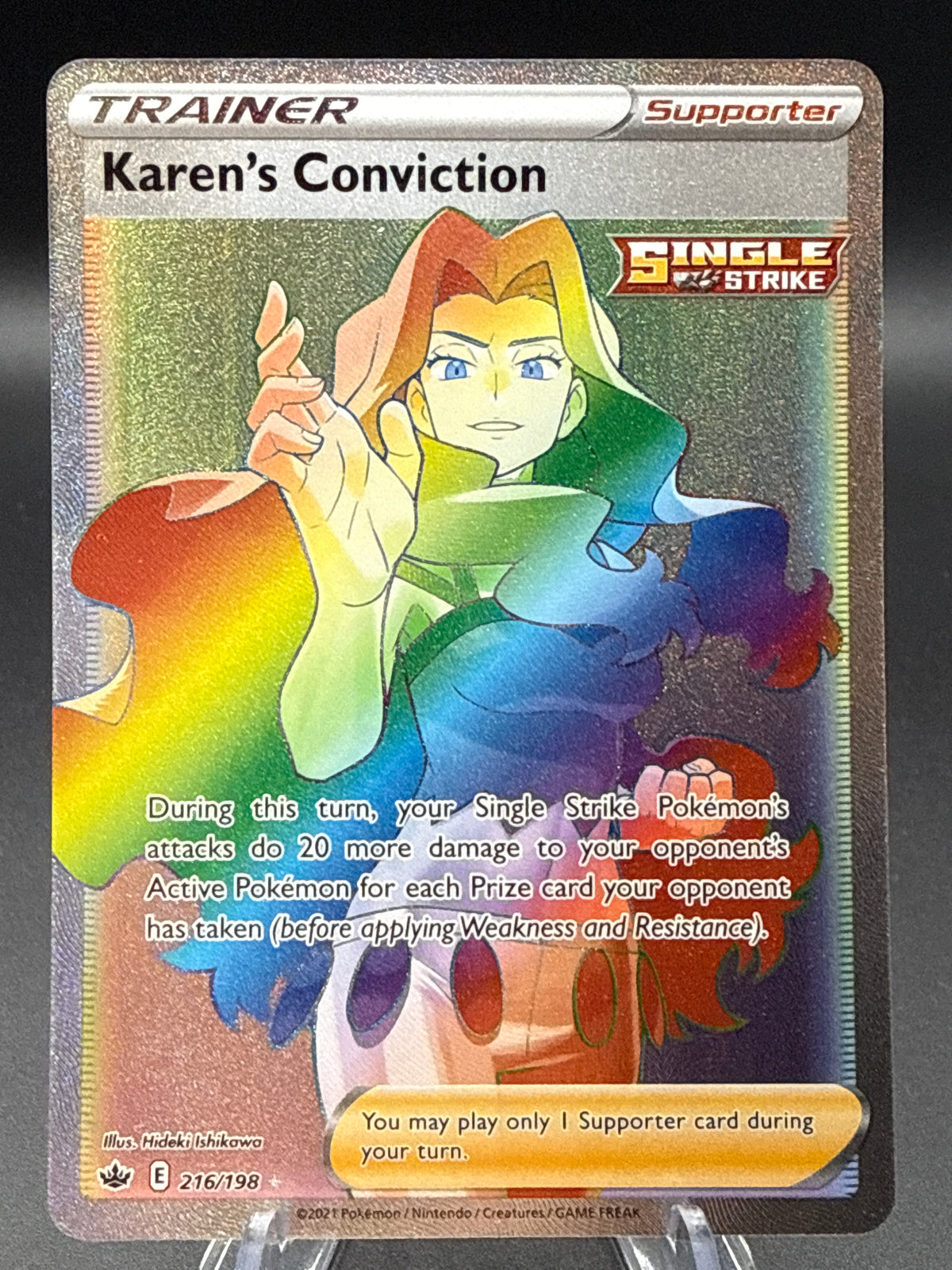 Pokémon TCG: 2021 Karen's Conviction - 216/198 - SWSH06: Chilling Reign