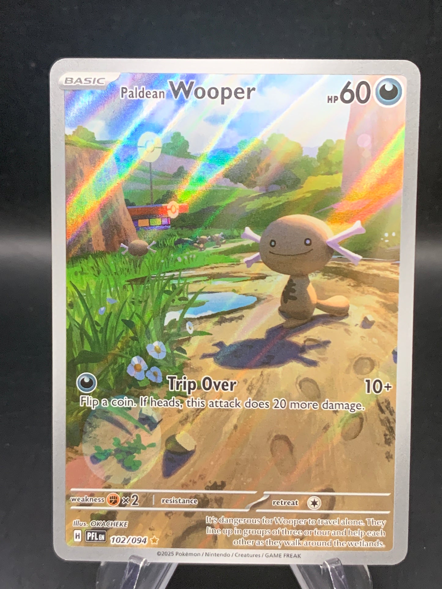 Pokémon TCG: 2025 Paldean Wooper 102/094 PFL: Phantasmal Flames