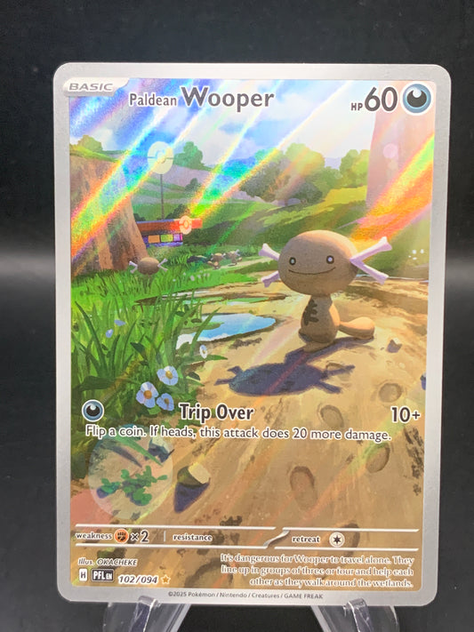 Pokémon TCG: 2025 Paldean Wooper 102/094 PFL: Phantasmal Flames