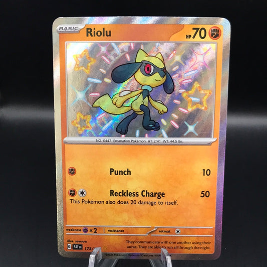 Pokémon TCG: 2024 Riolu 173/091 S&V Paldean Fates Baby Shiny