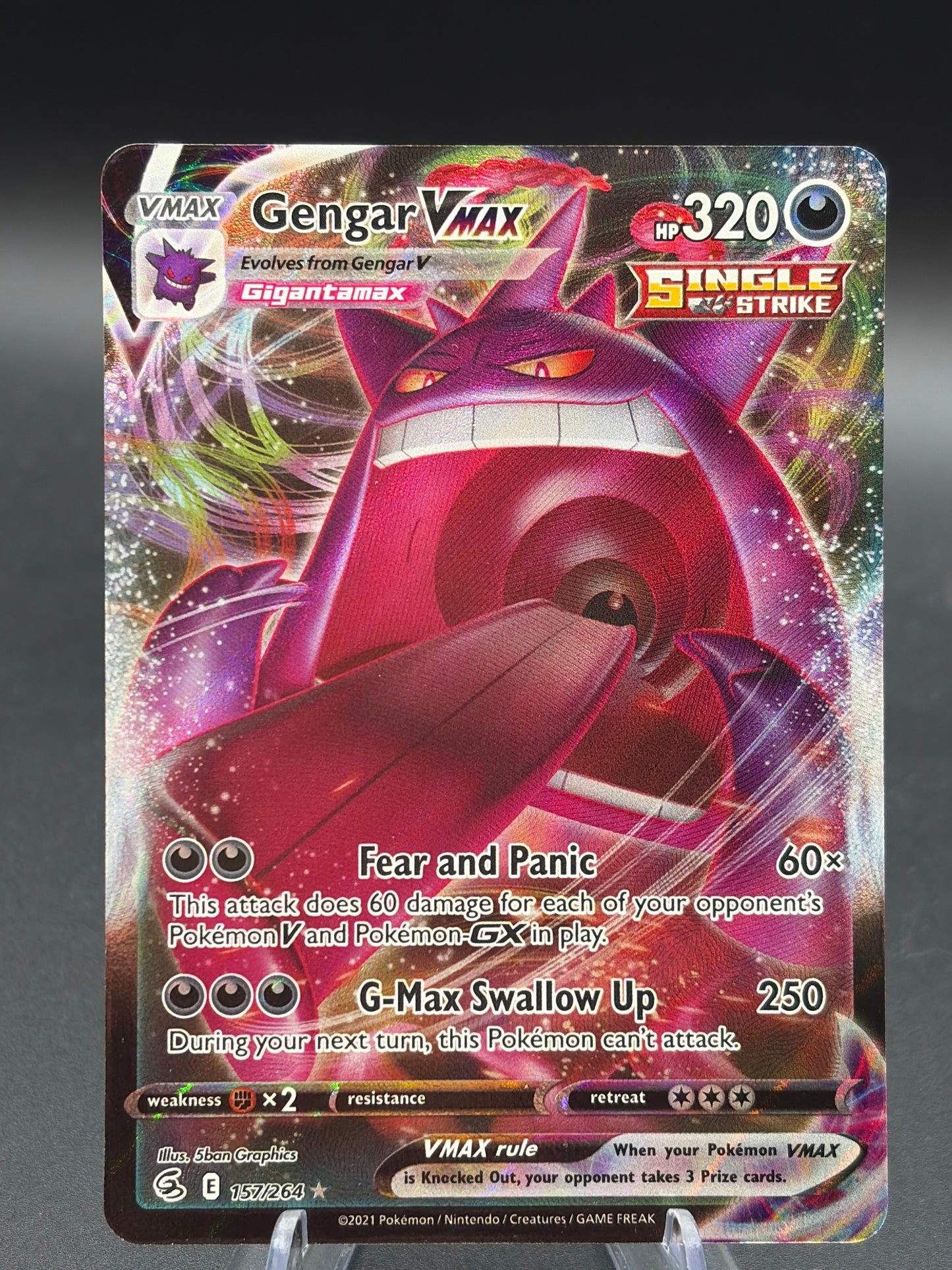 Pokémon TCG: 2021 - Gengar VMAX - 157/264 - SWSH: Fusion Strike