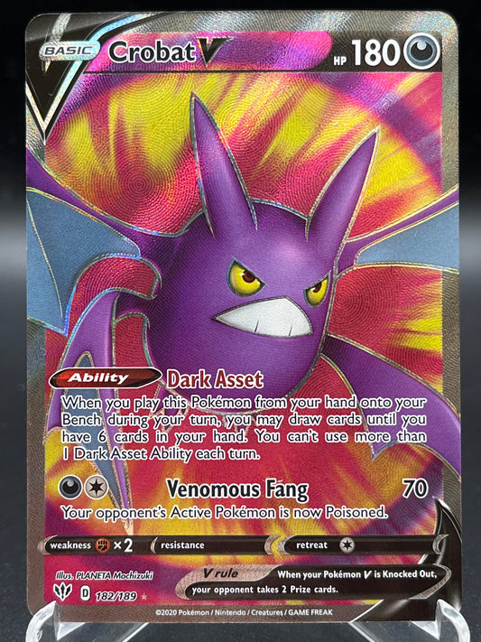 Pokémon TCG: 2020 Crobat V (Full Art) 182/189 - SWSH03: Darkness Ablaze