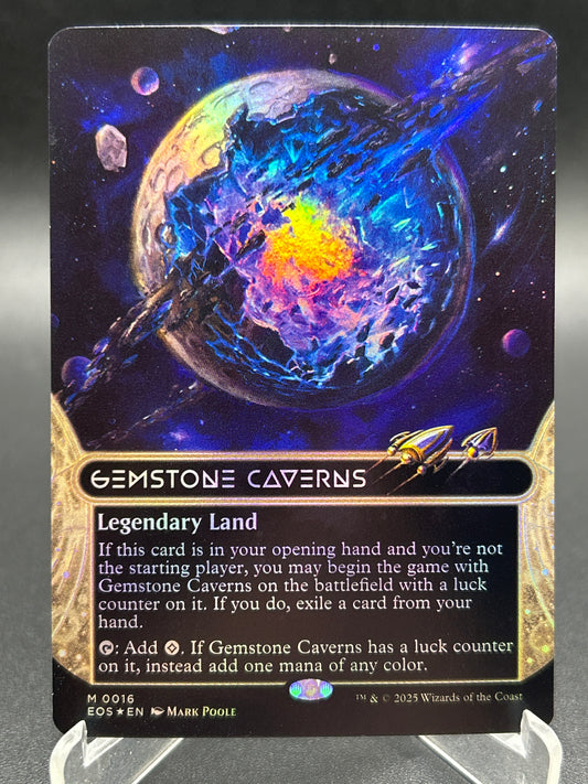 MTG TCG: Gemstone Caverns (Borderless)(Foil) M 0016 EOS: Edge of Eternities Stellar Sights
