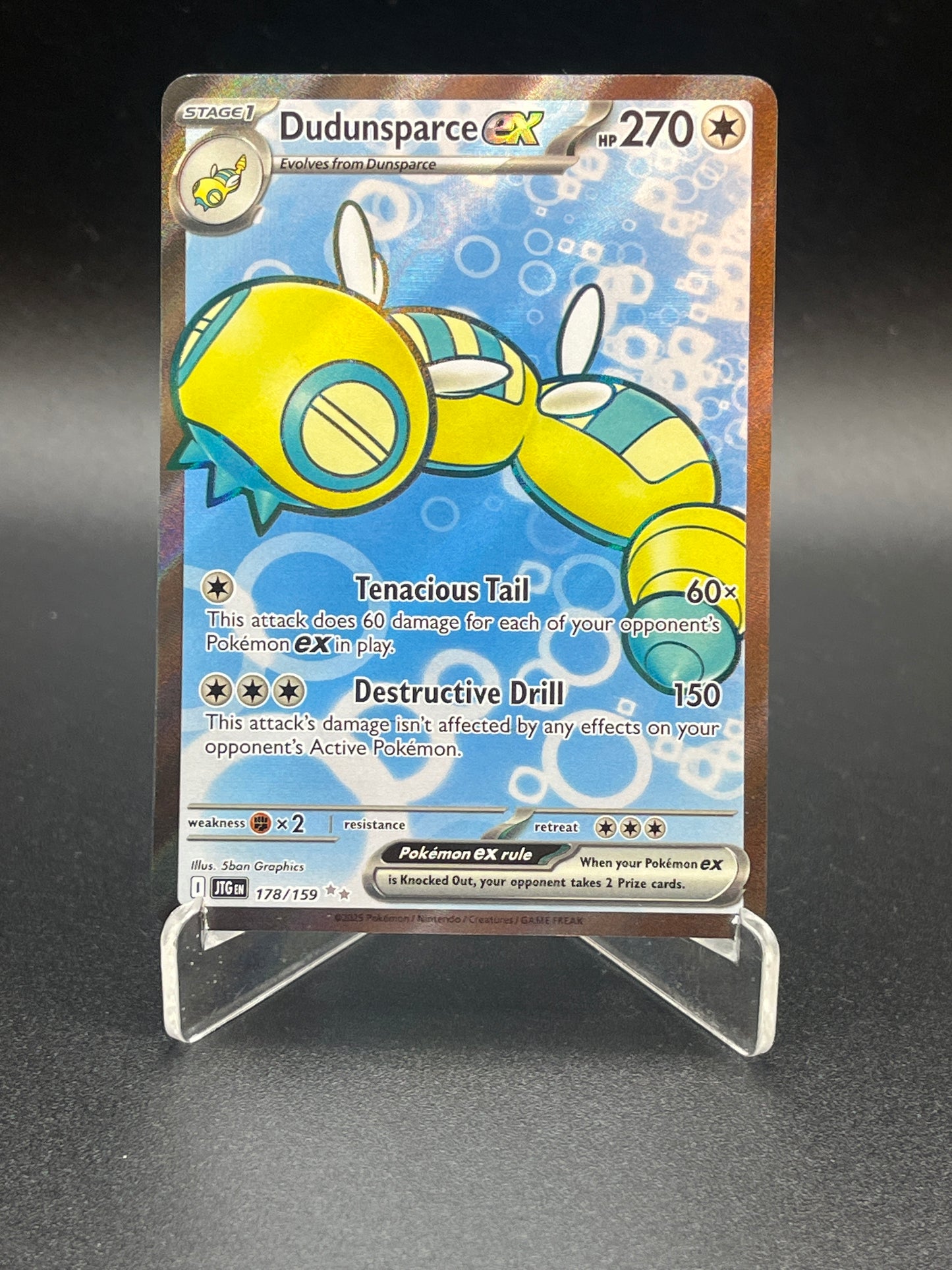 Pokémon TCG: 2025 Dudunsparce ex 178/159 SV: Journey Together