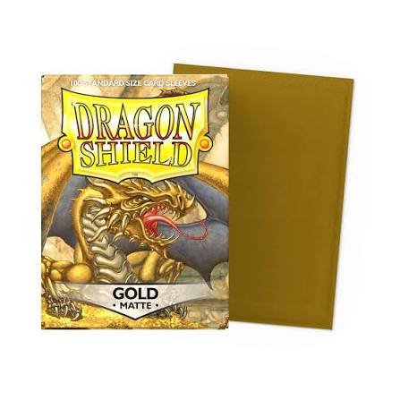Dragon Shield Outer Sleeves Standard Matte -Gold (100CT)