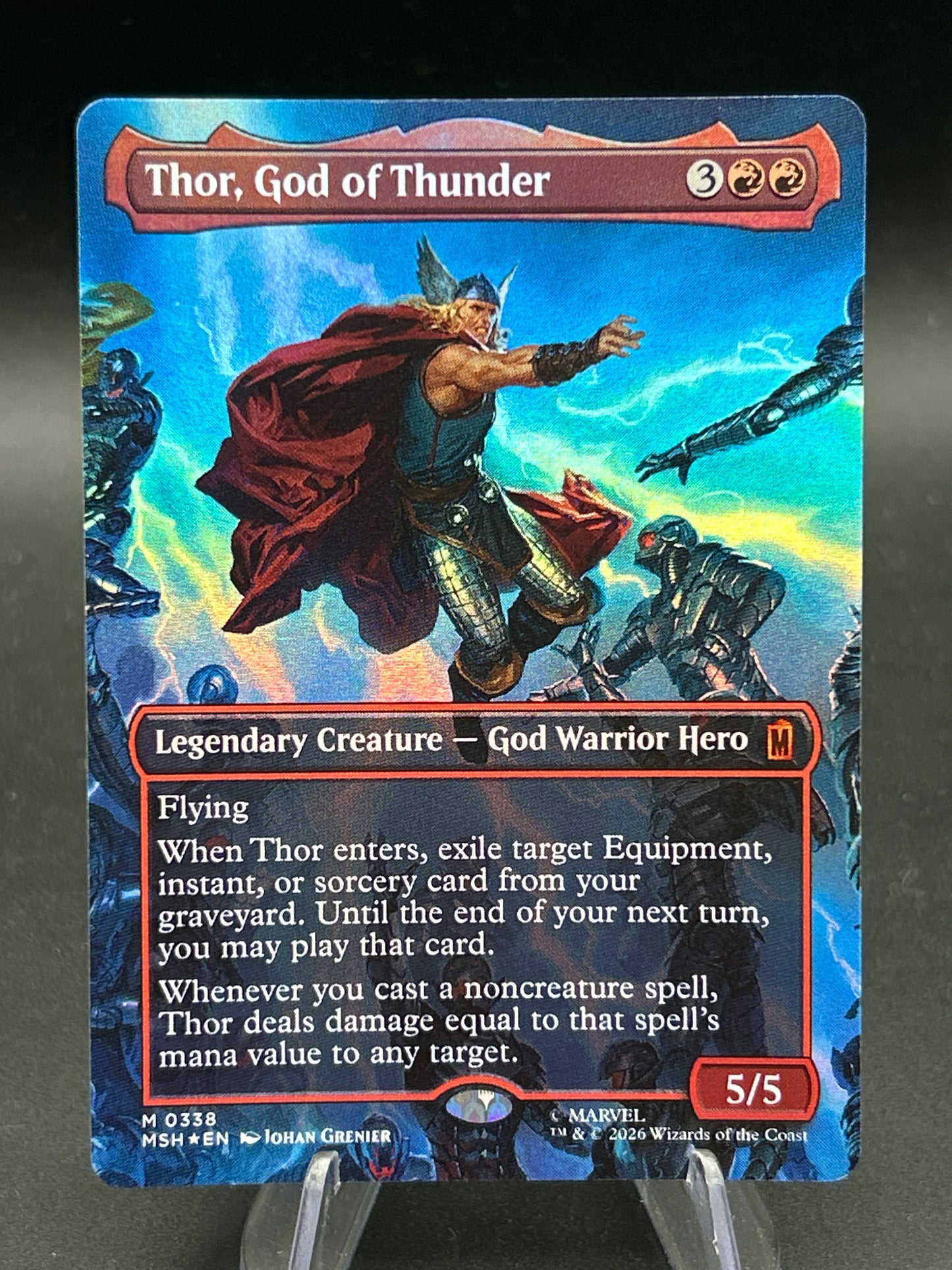 MTG TCG: Thor, God of Thunder (Borderless) M 0338 - Marvel Super Heroes
