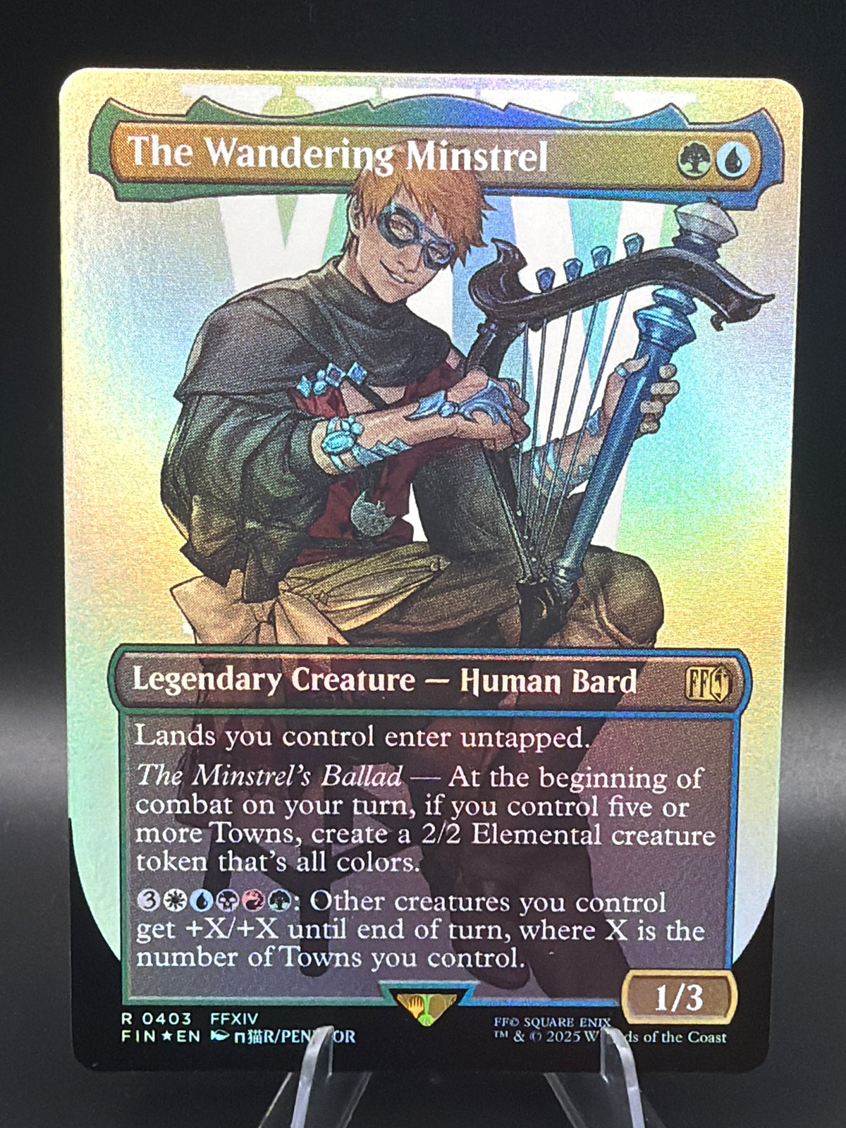 MTG TCG: The Wandering Minstrel (Borderless) - FINAL FANTASY (FIN)